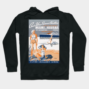 Cruise-Way Summer Vacations 1937 Vintage Flyer Hoodie